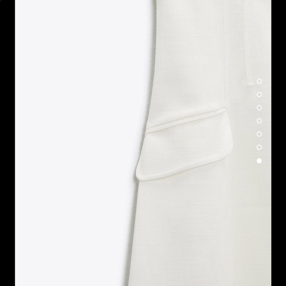 NWT Zara white textured dress - Picture 6 of 7